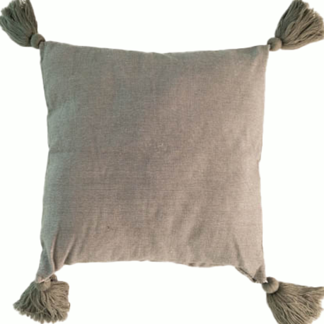 Cojín de algodón acrilan Verde